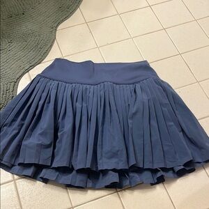 Aerie Navy Pleated Mini Skirt with Shorts Underneath